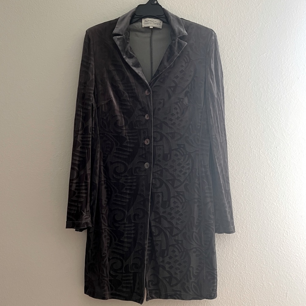 Rare Vintage Angela Gavioli Per Luciano Pavarotti Velvet Moss Green Dress